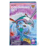 MORSKIE ZWIERZAKI zestaw błyszczących kolorowanek z pisakami zestaw kreatywny Tiger Tribe 4+