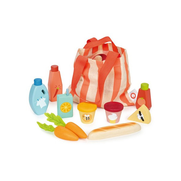 TORBA Z ZAKUPAMI drewniane artykuły spożywcze