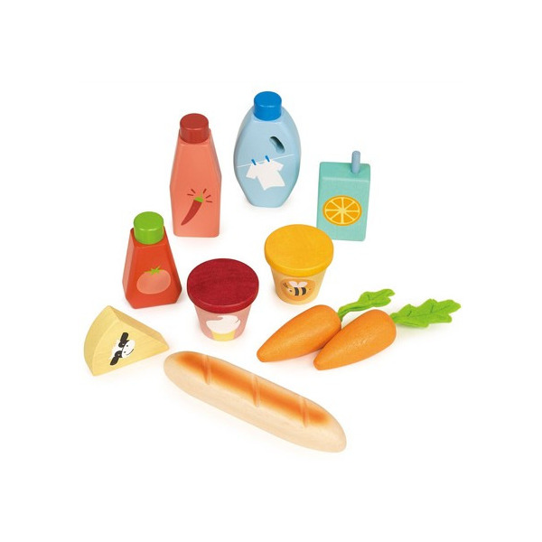 TORBA Z ZAKUPAMI drewniane artykuły spożywcze