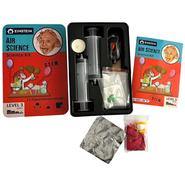 NAUKA O POWIETRZU zestaw do robienia eksperymentów Einstein The Purple Cow 8+