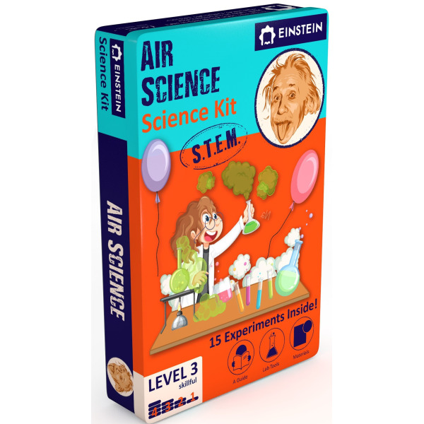 NAUKA O POWIETRZU zestaw do robienia eksperymentów Einstein The Purple Cow 8+
