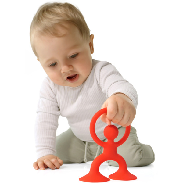 NOOGI silikonowa zabawka kreatywna gryzak Red Moluk 0+