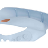 SMILE niebieski silikonowy śliniak z kieszonką Happy Rascals sky blue