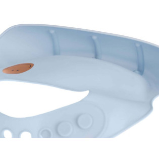 SMILE niebieski silikonowy śliniak z kieszonką Happy Rascals sky blue