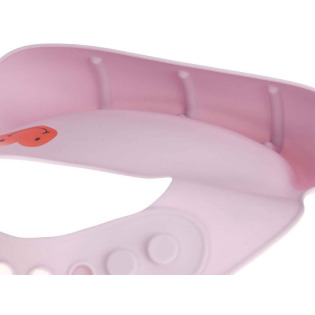 HEART różowy silikonowy śliniak z kieszonką Happy Rascals lavender