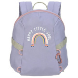 RAINBOW mini plecak dla przedszkolaka z paskiem na klatkę piersiową Tiny Outdoor pastel lilac