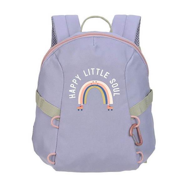 RAINBOW mini plecak dla przedszkolaka z paskiem na klatkę piersiową Tiny Outdoor pastel lilac