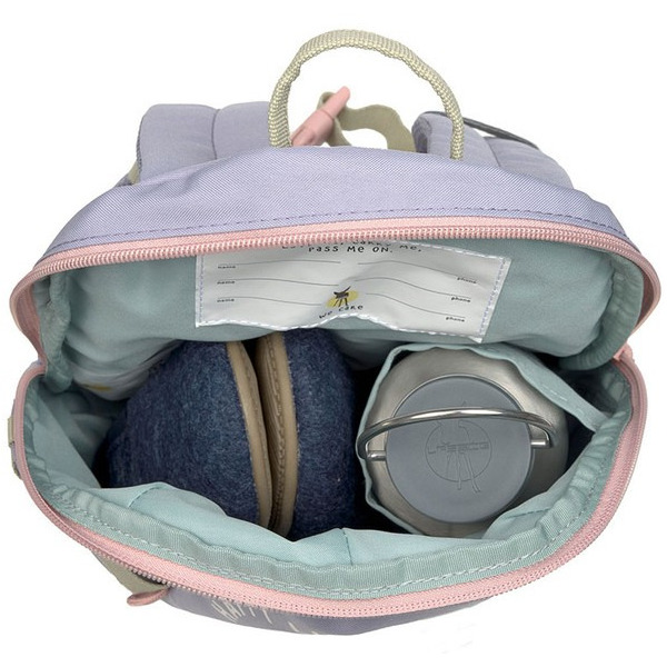 RAINBOW mini plecak dla przedszkolaka z paskiem na klatkę piersiową Tiny Outdoor pastel lilac