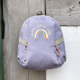 RAINBOW mini plecak dla przedszkolaka z paskiem na klatkę piersiową Tiny Outdoor pastel lilac