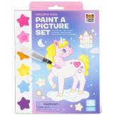 NIEBIAŃSKIE JEDNOROŻCE kolorowanka akwarelowa w przenośnej teczce