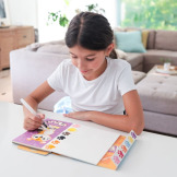 NIEBIAŃSKIE JEDNOROŻCE kolorowanka akwarelowa w przenośnej teczce