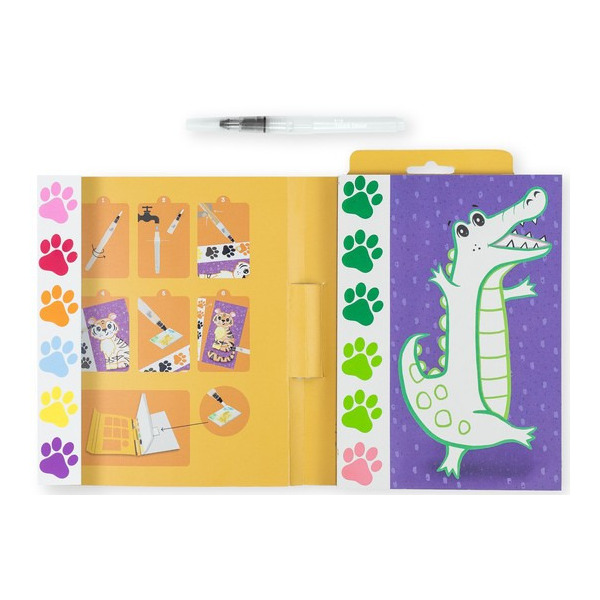 DZIKIE ZWIERZĘTA kolorowanka akwarelowa w przenośnej teczce