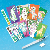 DZIKIE ZWIERZĘTA kolorowanka akwarelowa w przenośnej teczce