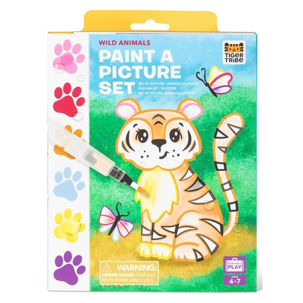 DZIKIE ZWIERZĘTA kolorowanka akwarelowa w przenośnej teczce