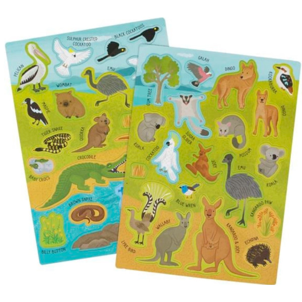 AUSTRALIJSKIE ZWIERZĘTA przenośna układanka magnetyczna