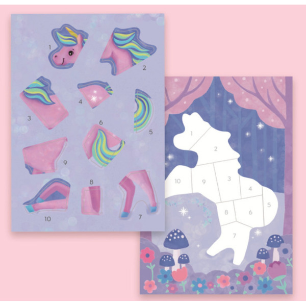 MAGICZNY OGRÓD wyklejanie po numerach zestaw kreatywny z naklejkami Tiger Tribe 4+