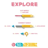 Zestaw narzędzi do konstruowania z kartonu DIY Makedo - EXPLORE 50 el.