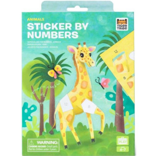 ZWIERZĄTKA W DŻUNGLI wyklejanie po numerach zestaw kreatywny z naklejkami Tiger Tribe 4+