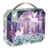 JEDNOROŻCE puzzle tekturowe w walizce 54 el.