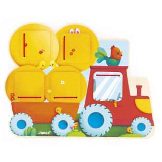 TRAKTOR NA FARMIE drewniana tablica manipulacyjna szukaj i znajdź