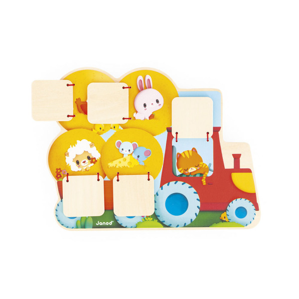 TRAKTOR NA FARMIE drewniana tablica manipulacyjna szukaj i znajdź