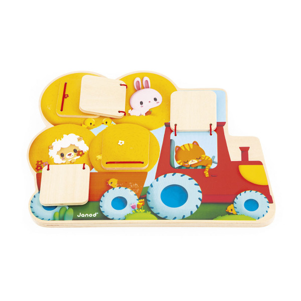 TRAKTOR NA FARMIE drewniana tablica manipulacyjna szukaj i znajdź