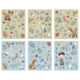 KSIĄŻECZKA Z NAKLEJKAMI zestaw 100 szt. Forest Friends
