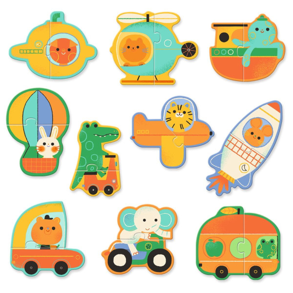 POJAZDY puzzle tekturowe duo 24 el.