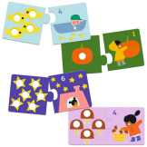 LICZBY nauka liczb puzzle tekturowe duo 24 el.