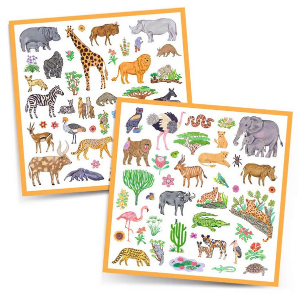 KENIA naklejki ze zwierzątkami 160 szt.
