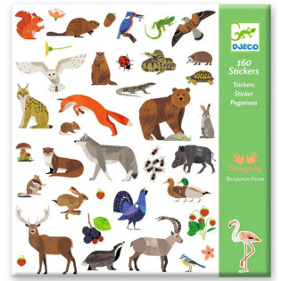 FAUNA naklejki ze zwierzątkami 160 szt.