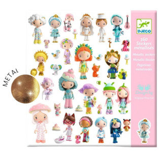 ŚWIAT TINYLY naklejki metaliczne 160 szt.