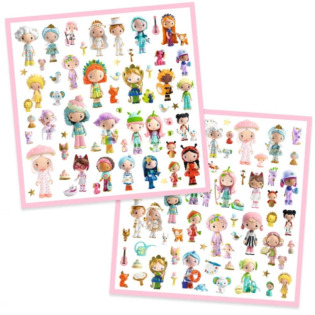 ŚWIAT TINYLY naklejki metaliczne 160 szt.