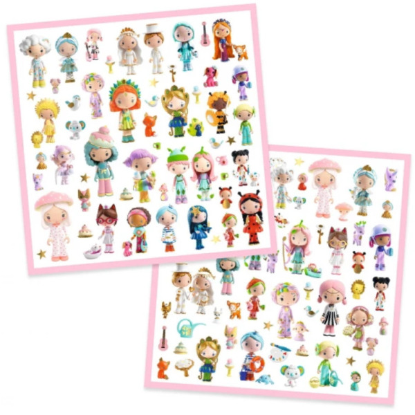 ŚWIAT TINYLY naklejki metaliczne 160 szt.