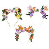 Kwiatowe opaski ZWIERZĄTKA zrób to sam zestaw artystyczny DIY