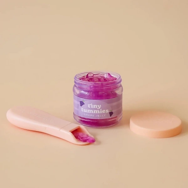 WINOGRONO słoiczek z jedzeniem i magiczną łyżeczką dla lalek Tiny Tummies
