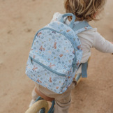 LISEK niebieski plecak dla przedszkolaka z paskiem na klatkę piersiową Forest Friends