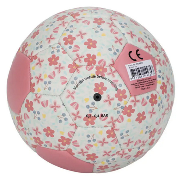 Różowa mini PIŁKA w kwiatki 16 cm