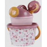 ZESTAW PLAŻOWY 5 elementów wiaderko konewka i akcesoria Pink