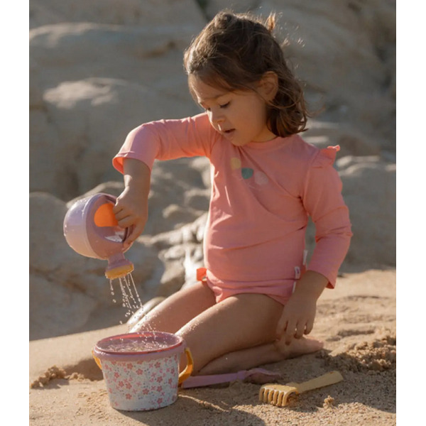 ZESTAW PLAŻOWY 5 elementów wiaderko konewka i akcesoria Pink