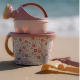 ZESTAW PLAŻOWY 5 elementów wiaderko konewka i akcesoria Pink