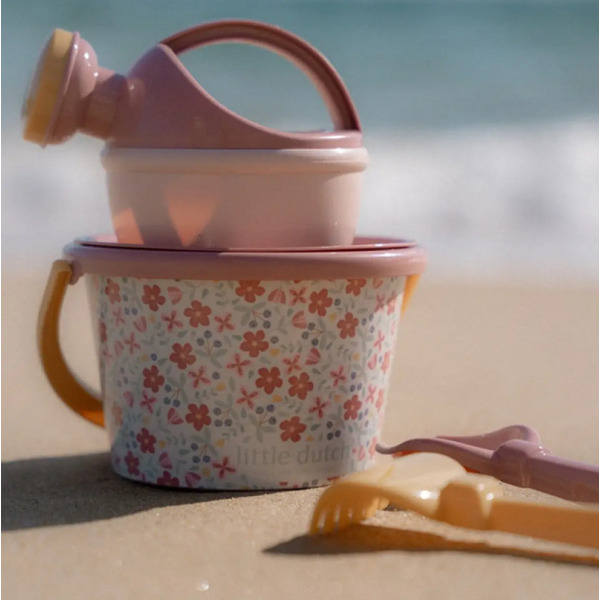 ZESTAW PLAŻOWY 5 elementów wiaderko konewka i akcesoria Pink