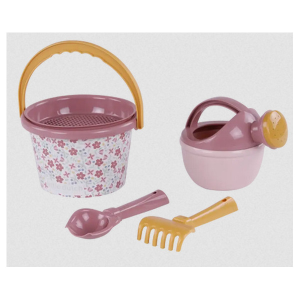 ZESTAW PLAŻOWY 5 elementów wiaderko konewka i akcesoria Pink