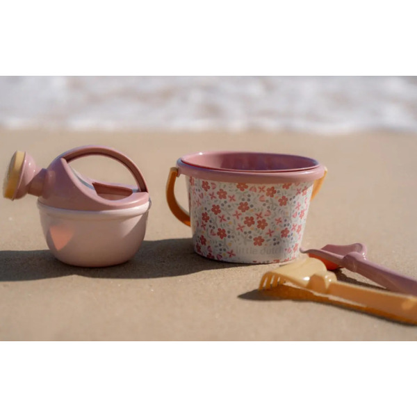 ZESTAW PLAŻOWY 5 elementów wiaderko konewka i akcesoria Pink