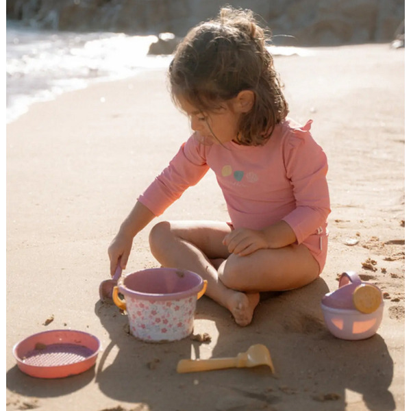 ZESTAW PLAŻOWY 5 elementów wiaderko konewka i akcesoria Pink
