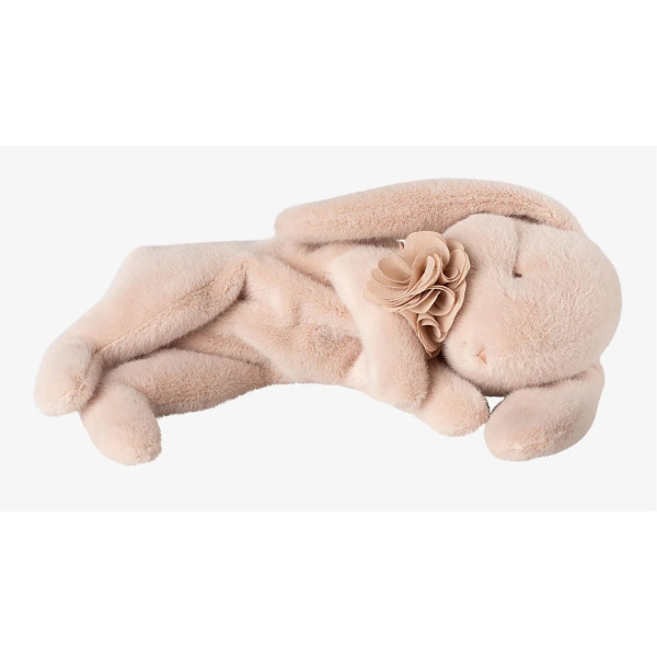 PLUSZOWY ŚPIĄCY KRÓLICZEK miękki różowy pudrowy