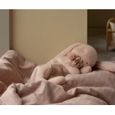 PLUSZOWY ŚPIĄCY KRÓLICZEK miękki różowy pudrowy