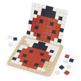 PIKSELE drewniana układanka logiczna Symetria i kodowanie 4w1 z kartami pracy