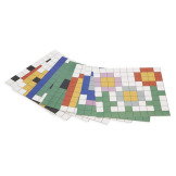 PIKSELE drewniana układanka logiczna Symetria i kodowanie 4w1 z kartami pracy