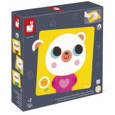 MIŚ drewniana układanka magnetyczna Emocje